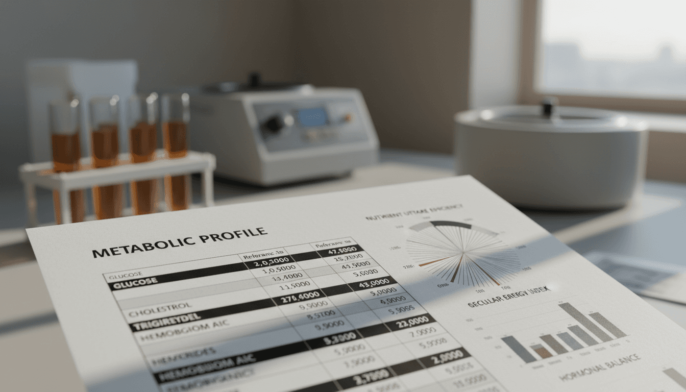 Advanced bloodwork analysis with metabolic data visualization